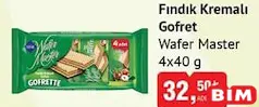 WAFER MASTER FINDIK KREMALI GOFRET 4X40 G